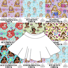 Load image into Gallery viewer, All Princess Checks Circle Skirt