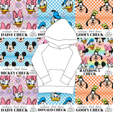 Load image into Gallery viewer, All Mickey and Friends Check Mens' Hoodie