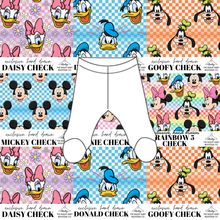 Load image into Gallery viewer, All Mickey and Friends Check Newborn Footed Pants