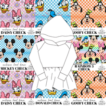 Load image into Gallery viewer, All Mickey and Friends Check Peplum Hoodie (or Crewneck)