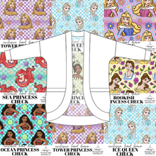 Load image into Gallery viewer, All Princess Checks Kids Cocoon Cardigan
