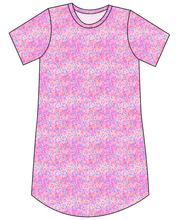 Load image into Gallery viewer, Pink Sprinkle Party Ladies&#39; T-Shirt Dress