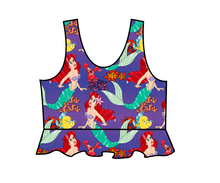 Load image into Gallery viewer, Under The Sea Swim Peplum Swim Top