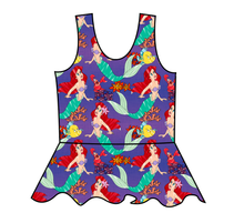 Load image into Gallery viewer, Under The Sea Swim Peplum Swim Top