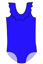 Load image into Gallery viewer, Swim Solids Swim Preorder Ruffle Neck One Piece Swim Suit