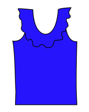 Load image into Gallery viewer, Swim Solids Swim Preorder Ruffle Neck Swim Top