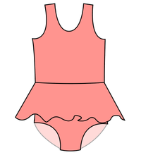 Load image into Gallery viewer, Swim Solids Skirted One Piece Swim Suit