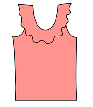 Load image into Gallery viewer, Swim Solids Swim Preorder Ruffle Neck Swim Top