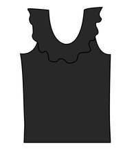 Load image into Gallery viewer, Swim Solids Swim Preorder Ruffle Neck Swim Top