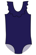 Load image into Gallery viewer, Swim Solids Swim Preorder Ruffle Neck One Piece Swim Suit