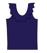 Load image into Gallery viewer, Swim Solids Swim Preorder Ruffle Neck Swim Top