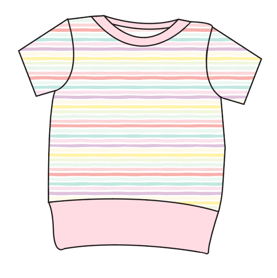 Easter Stripes Grow With Me Tee