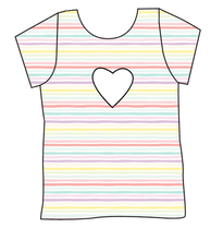 Load image into Gallery viewer, Easter Stripes Cambria Heart Back Tee