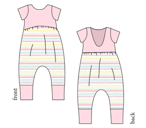 Easter Stripes Low Back Romper and Bubble Romper