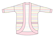 Load image into Gallery viewer, Easter Stripes Kids Cocoon Cardigan