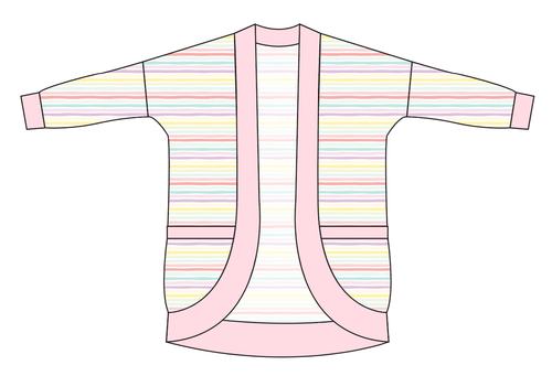 Easter Stripes Kids Cocoon Cardigan