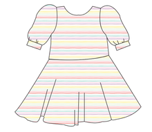 Load image into Gallery viewer, Easter Stripes Prairie Dress