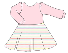 Load image into Gallery viewer, Easter Stripes Prairie Dress