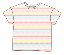 Load image into Gallery viewer, Easter Stripes Ladies&#39; Oversized Tee