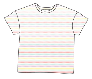 Easter Stripes Ladies' Oversized Tee