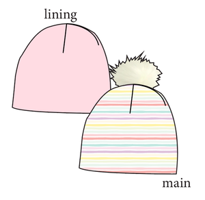 Easter Stripes Slouchy Beanie (Reversible!)