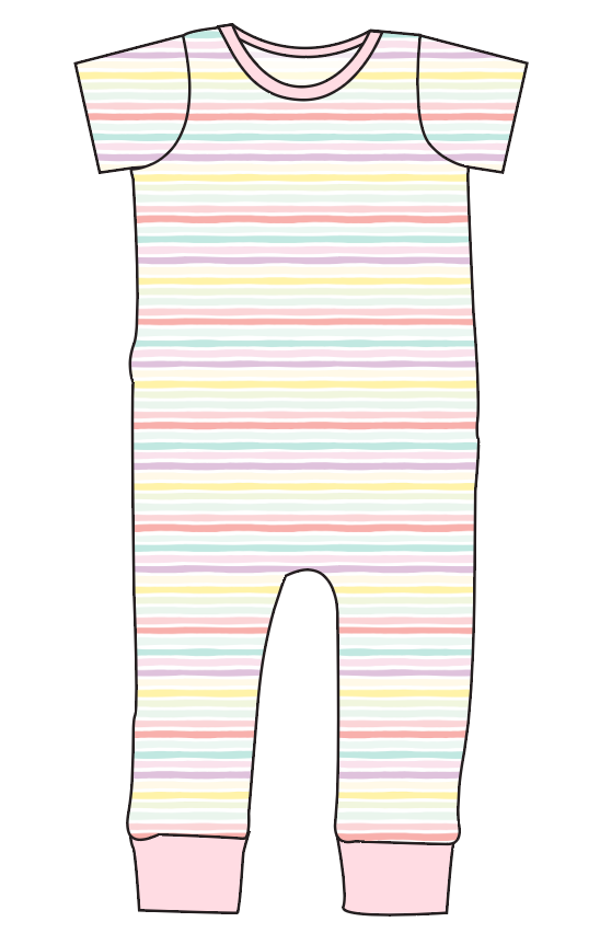 Easter Stripes Emmett Pants And Shorts T-Shirt Romper