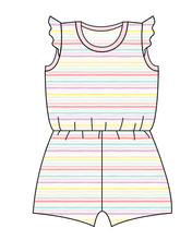 Load image into Gallery viewer, Easter Stripes Ivy Summer Romper