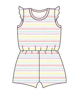 Easter Stripes Ivy Summer Romper