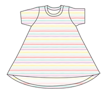 Load image into Gallery viewer, Easter Stripes Basic T-Shirt Dress