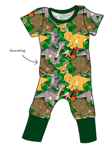 Prehistoric Pals Grow With Me Pants And Shorts Romper
