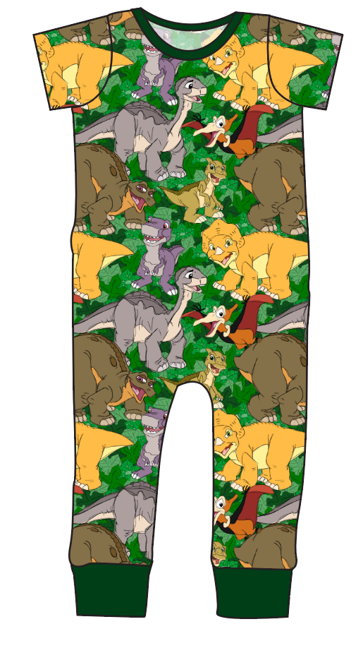 Prehistoric Pals Emmett Pants And Shorts T-Shirt Romper