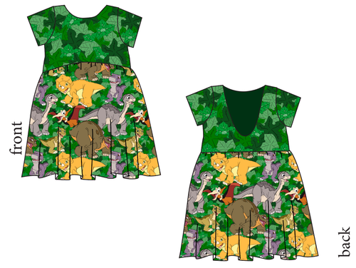 Prehistoric Pals Low Back Dress