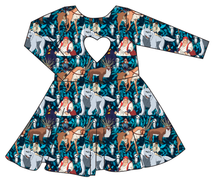 Load image into Gallery viewer, Forest Spirits Molly Heart Back Twirly Dress