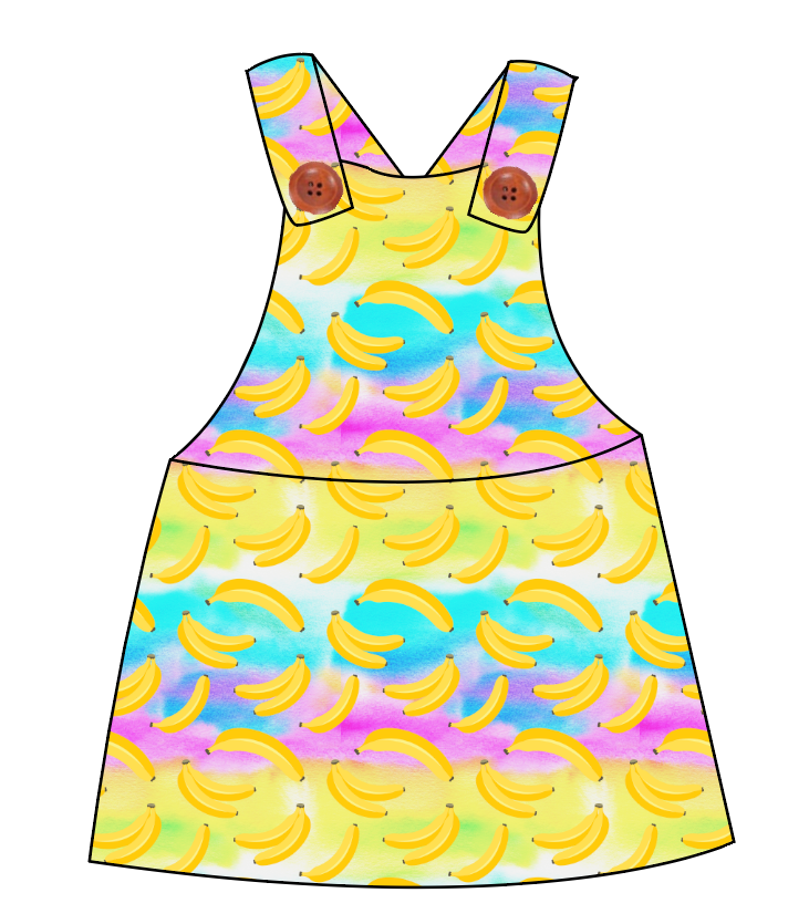 Neon Bananas Skirt-Alls