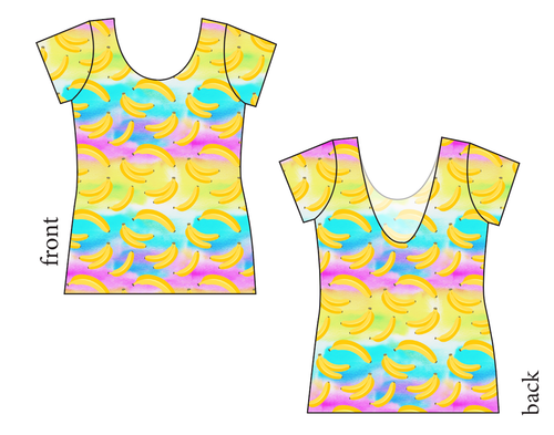 Neon Bananas Ladies' Low Back Ballerina Tee