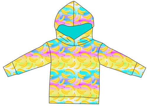 Neon Bananas Ladies Oversized Hoodie