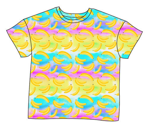 Neon Bananas Ladies' Oversized Tee