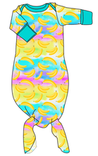 Load image into Gallery viewer, Neon Bananas Newborn Knotted Gown