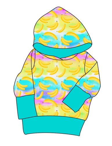 Neon Bananas Grow With Me Hoodie (or Crewneck)