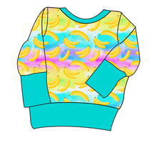 Load image into Gallery viewer, Neon Bananas Grow With Me Hoodie (or Crewneck)