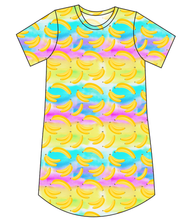 Load image into Gallery viewer, Neon Bananas Ladies&#39; T-Shirt Dress