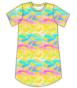 Neon Bananas Ladies' T-Shirt Dress