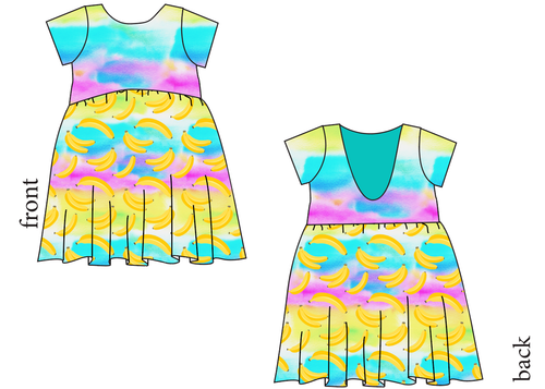 Neon Bananas Low Back Dress