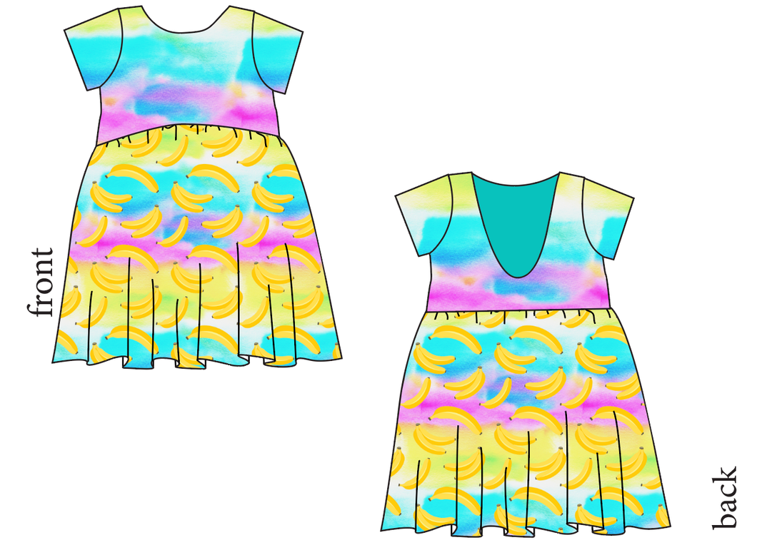 Neon Bananas Low Back Dress