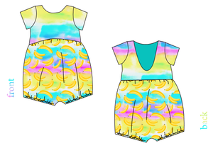 Neon Bananas Low Back Romper and Bubble Romper