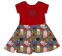 Load image into Gallery viewer, Wizard Treats Molly Heart Back Twirly Dress