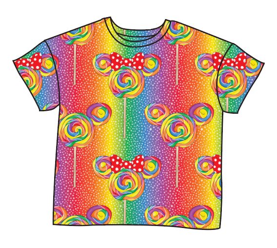 Rainbow Lollipops Oversized Tee