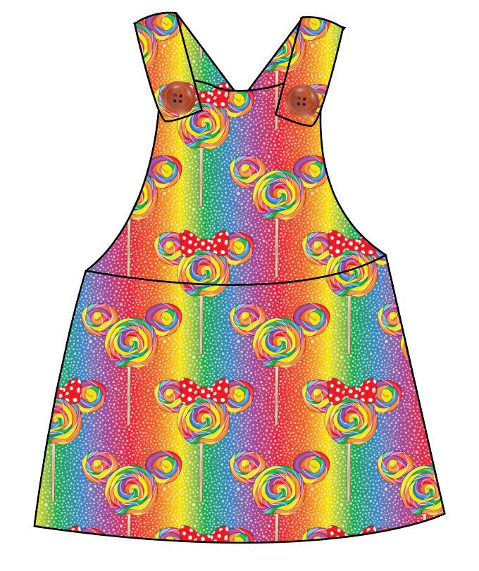 Rainbow Lollipops Skirt-Alls