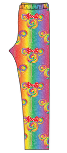 Rainbow Lollipops Ladies' Lounge Leggings