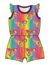 Load image into Gallery viewer, Rainbow Lollipops Ivy Summer Romper